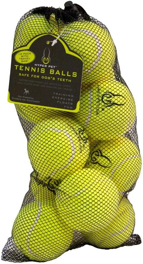 Hyper Pet Tennis Balls for Dogs - 12 Pack 2.5 for Exercise and Fetch, Interactive Toys, Great for Small Breeds