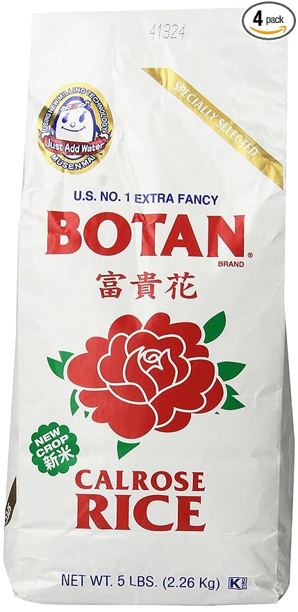Botan Musenmai Calrose Rice, 5-Pound Bags (Pack of 4)