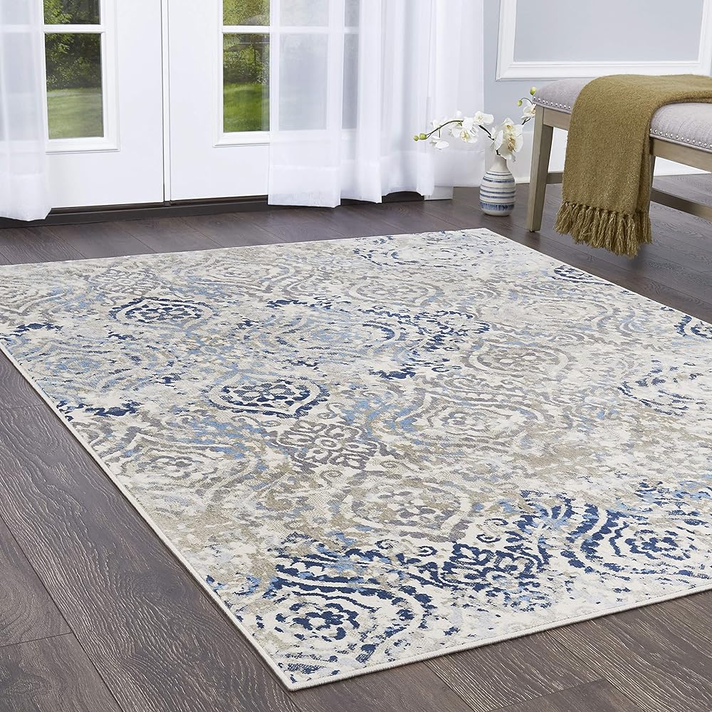 Home Dynamix Melrose Audrey Area Rug, 9x12, Ivory/Blue