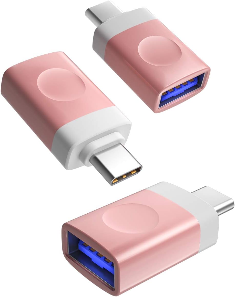 Basesailor USB C Male to USB 3.0 Female Adapter 3 Pack,Thunderbolt 3 to Type A OTG Converter for iPhone 16,iMac,iPad Air 4 5 Mini 6,Samsung A51,A52,A53,A12,A13,A32 A33,A42 A43,A71,A72 A73,Z Flip Fold