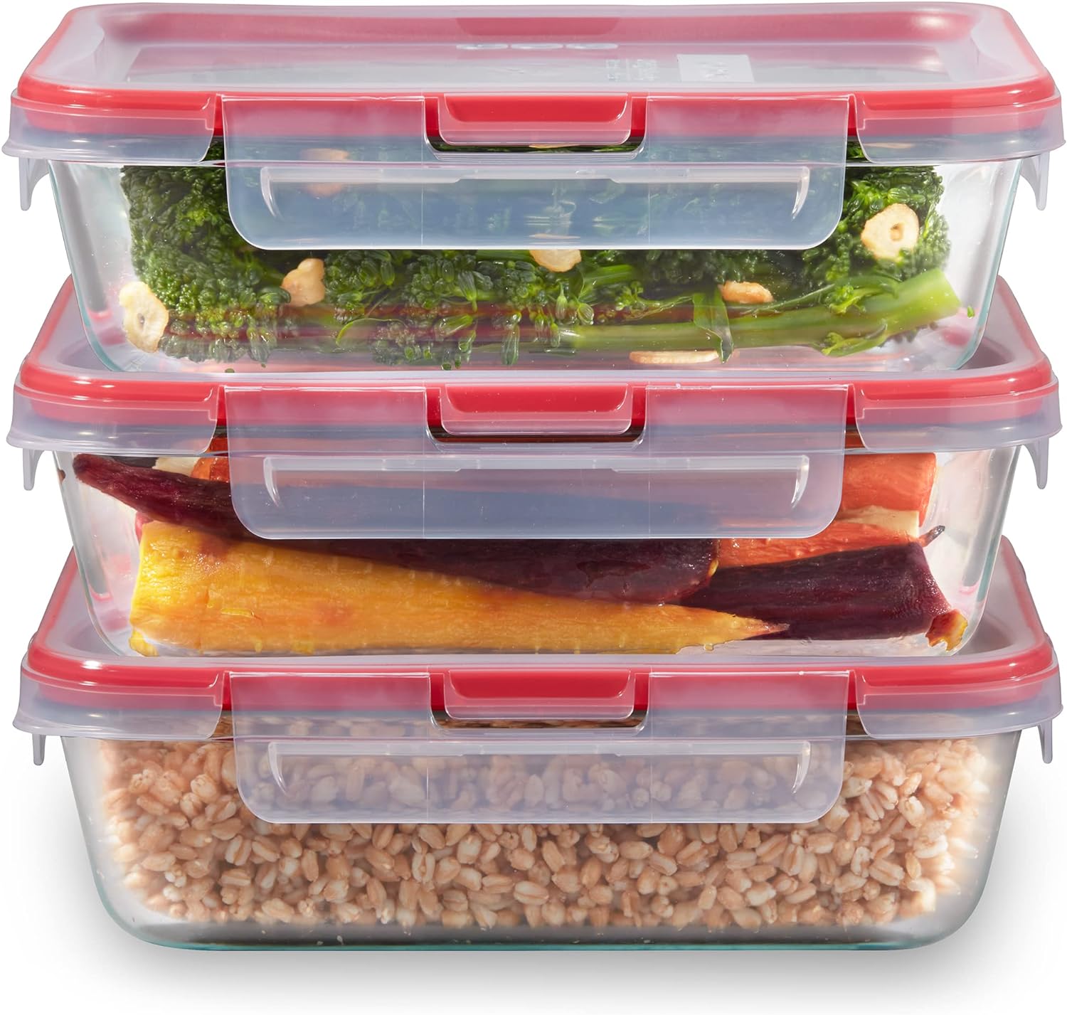 Pyrex Freshlock 6pc Bulk/Leftover Set, 3 Pack (6-Cup)