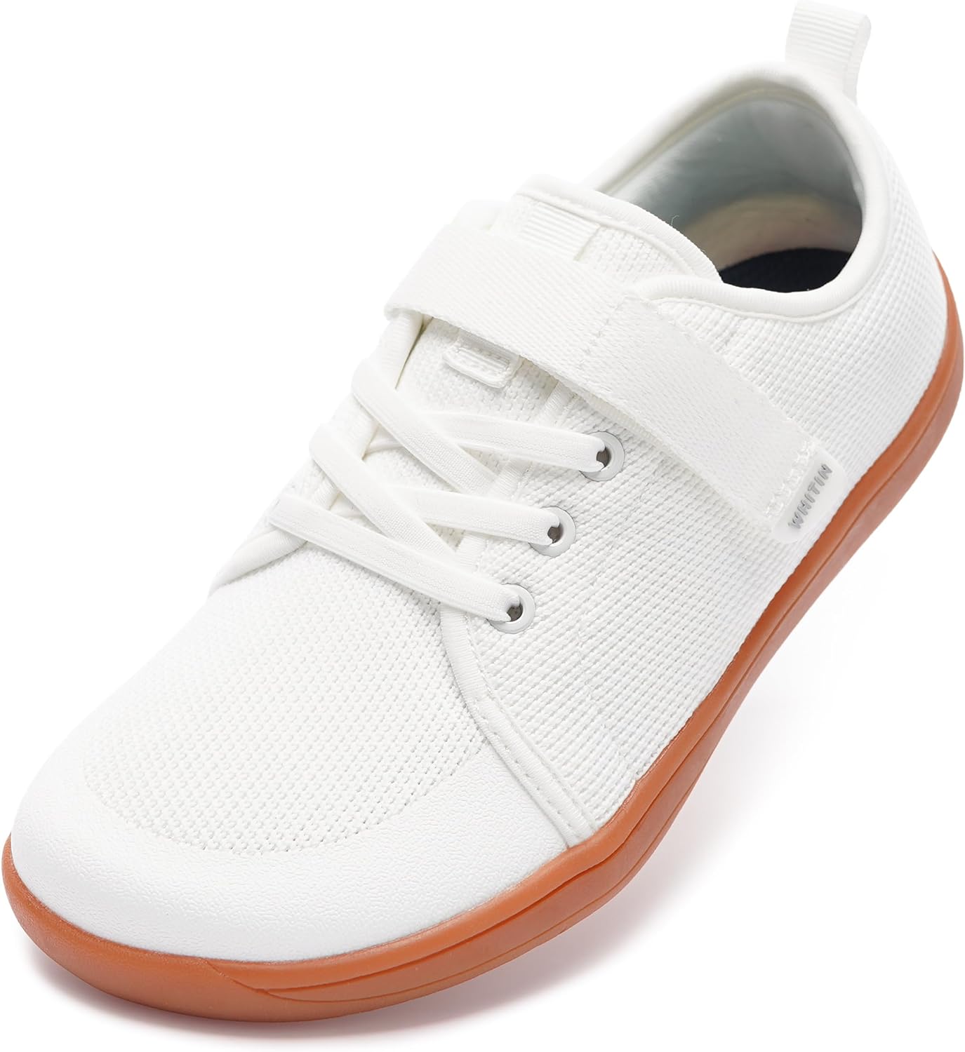 WHITIN Little/Big Kid Barefoot Shoes | Boys/Girls Lace-up Minimalist Sneakers | Wide Toe Wiggle Room | Natural Flexible Fit