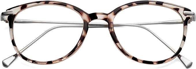 COASION Vintage Round Clear Glasses Non-Prescription Eyeglasses Frames for Women Men