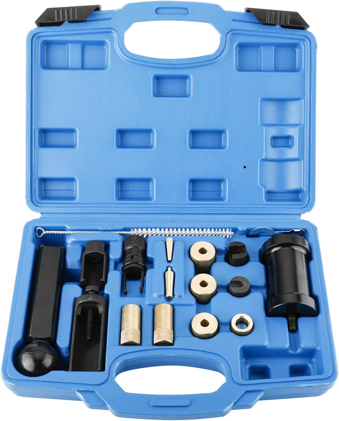 8MILELAKE 18Pcs Fuel Injector Puller Kit, Injector Seal Installer Removal Set, Garage Service Tools Compatible with Audi VW Skoda