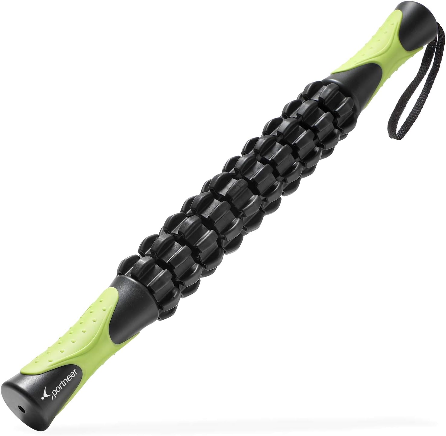 Muscle Roller Stick, Sportneer Body Massage Stick Tools,Calf Roller, Back Leg Massager for Athletes Relief Muscle Soreness, Cramping and Tightness,Soothing Cramps (Black-Upgraded Version)