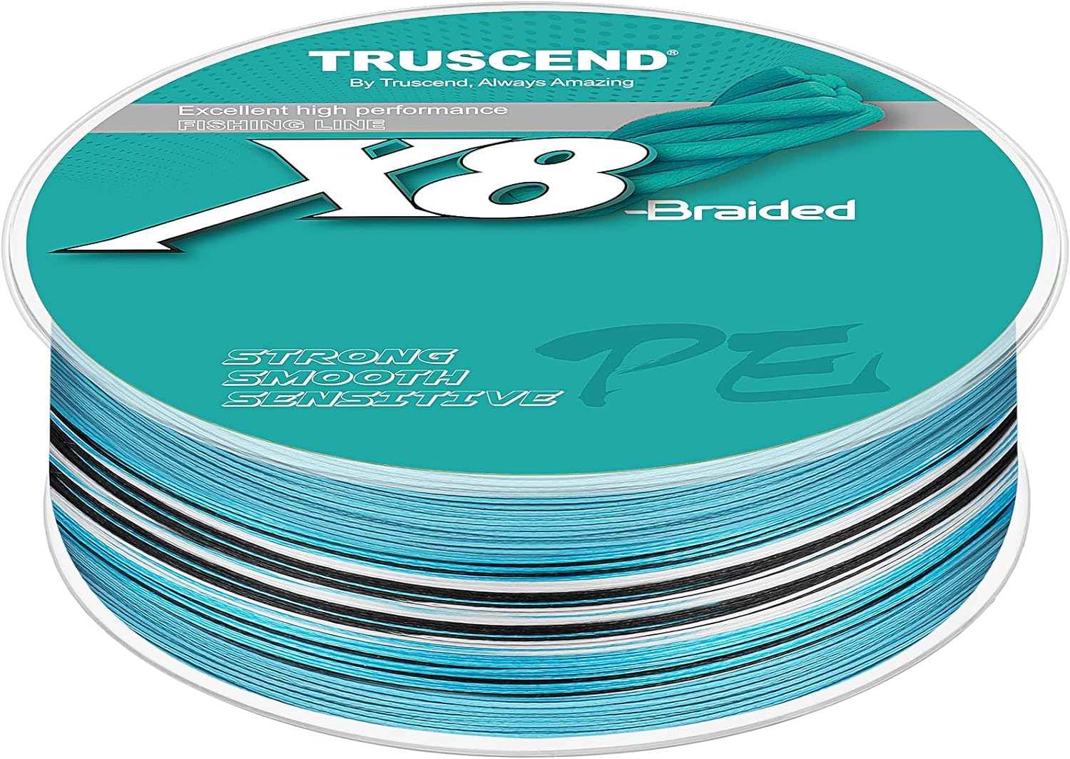 TRUSCEND X8 Braided Fishing Line, Durable and Valuable PE Braid Line for Professional, More Thinner More Smoother Performance for Casting Well, Must-Have Freshwater Fishing Gear, Fishing Gift for Men