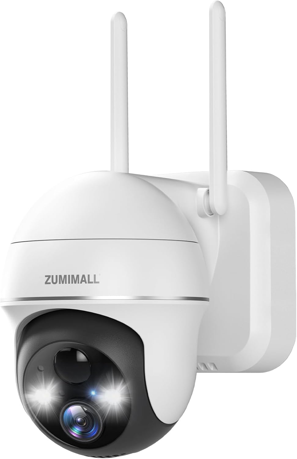 ZUMIMALL Security Cameras Wireless Outdoor WiFi with 360 PTZ, 2K Battery Cameras for Home Security Outdoor, Spotlight & Siren, 3MP Color Night Vision/2-Way Talk/IP66/Cloud/Alexa/PIR/AI