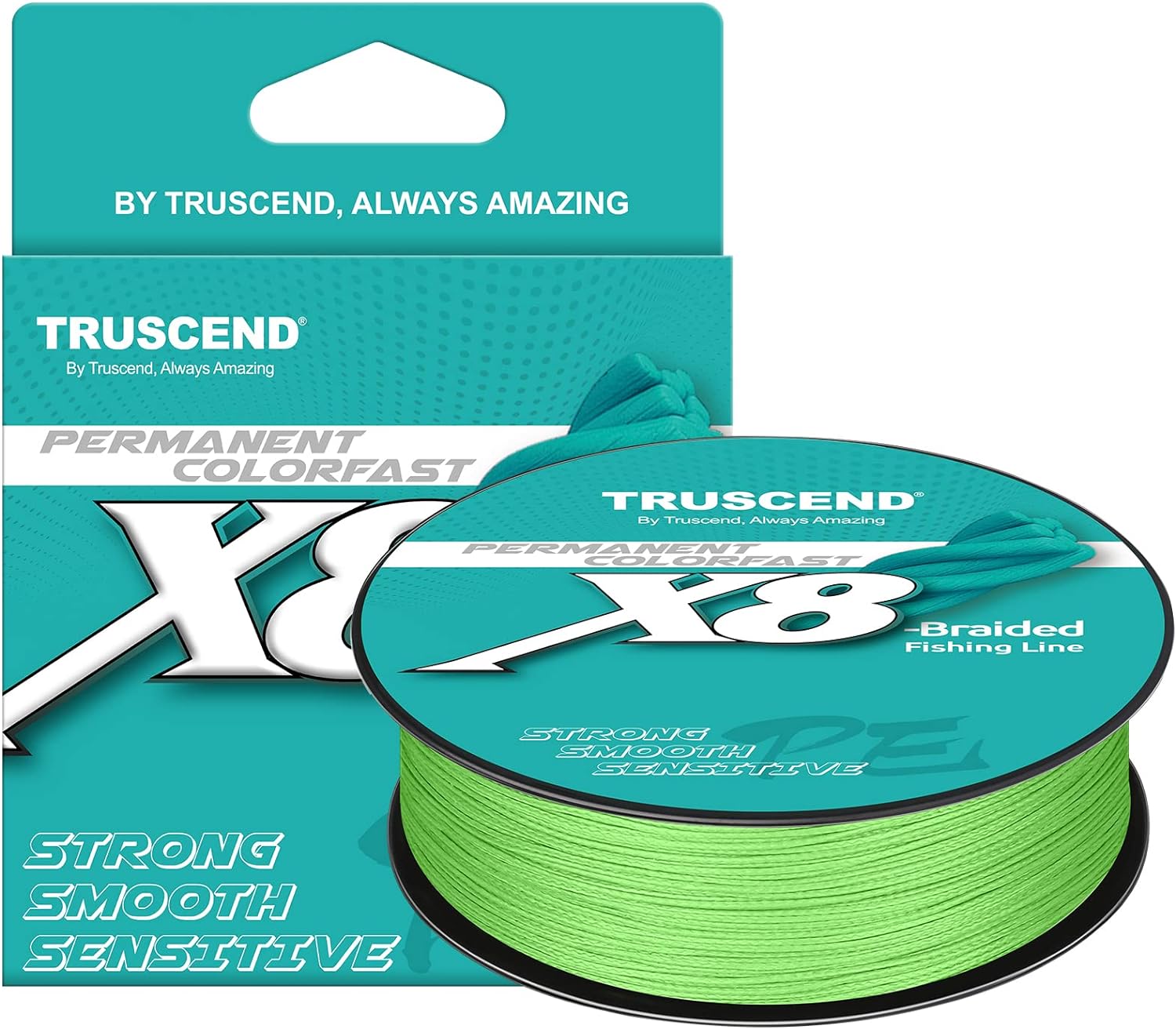 TRUSCEND X8 Braided Fishing Line, Durable and Valuable PE Braid Line for Professional, More Thinner More Smoother Performance for Casting Well, Must-Have Freshwater Fishing Gear, Fishing Gift for Men