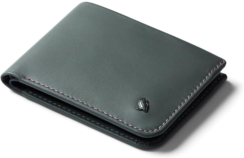 Bellroy Hide & Seek, slim leather wallet, RFID editions available (Max. 12 cards and cash) - Everglade