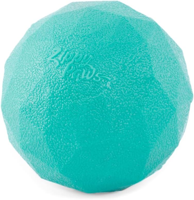 ZippyPaws ZippyTuff Waggle Ball - Durable Dog Ball Toyl for Aggressive Chewers, Indoor and Outdoor Engaging and Interactive Play, Turquoise