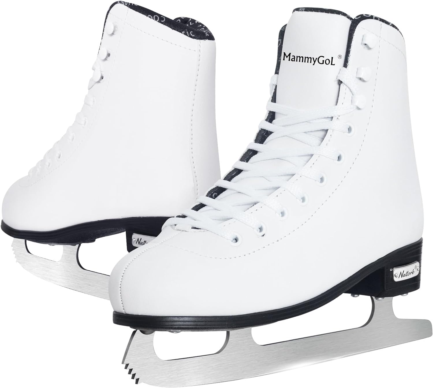 MammyGol Womens/Misses/Girls Lace up Light Support Ice Figure Skates Women Size 6 7 8 9 10 11 12