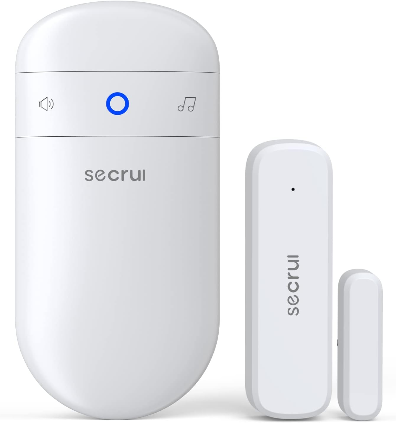 SECRUI Door Chime, Door Sensor Chime with Adjustable Volume, Easy installation, 400ft Range, 52 Chimes, M508+D7 Door Open Chime for Business/Home when Entering, White