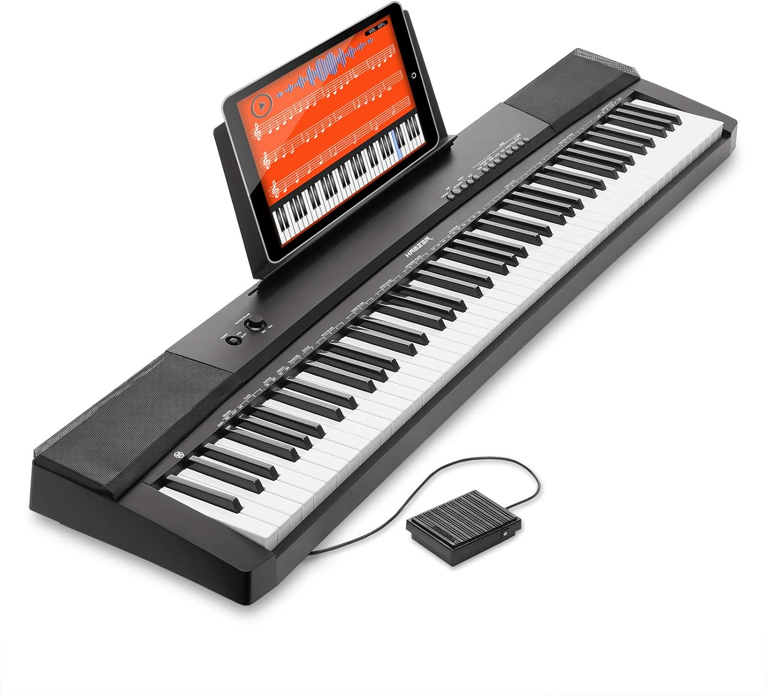 Hamzer 88-Key Electronic Keyboard Portable Digital Music Piano with Touch Sensitive Keys