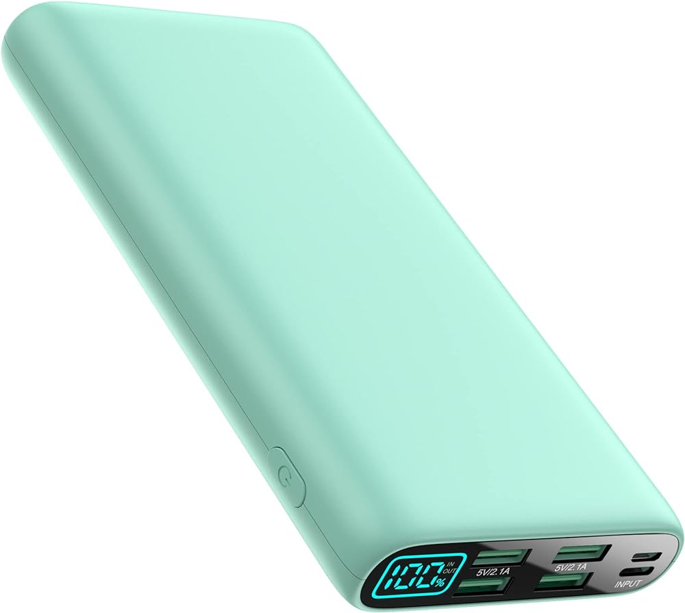 Portable Charger 38800mAh,LCD Display Power Bank,4 USB Outputs Battery Pack Backup, USB C in&out 2 Input Phone Charging Compatible with iPhone 15/14/13 Pro Max/13/12,Android Samsung Galaxy/Pixel-Green