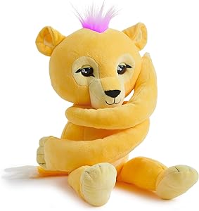 WowWee Fingerlings Hugs - Sam (Yellow) - Interactive Plush Lion