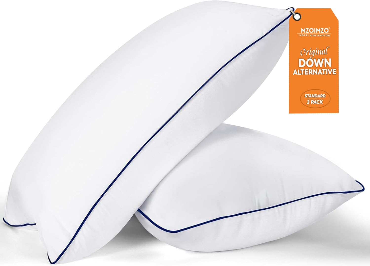 The MZOIMZO Bed Pillows for Sleeping have exceeded my expectations in terms of both comfort and quality. The king size offers ample space, and the premium soft down alternative fill provides the perfect balance of support and plushness. The cooling feature adds a refreshing touch, making it ideal for a comfortable night' sleep. As a back sleeper, I find these pillows to be exceptionally supportive. The set of 2 ensures consistency, and the hotel-quality feel is evident. If you're searching for 