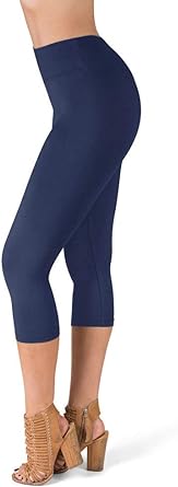 SATINA High Waisted Leggings for Women - Capri, Full Length, Fleece &amp; with Pockets Women&#39;s Leggings 