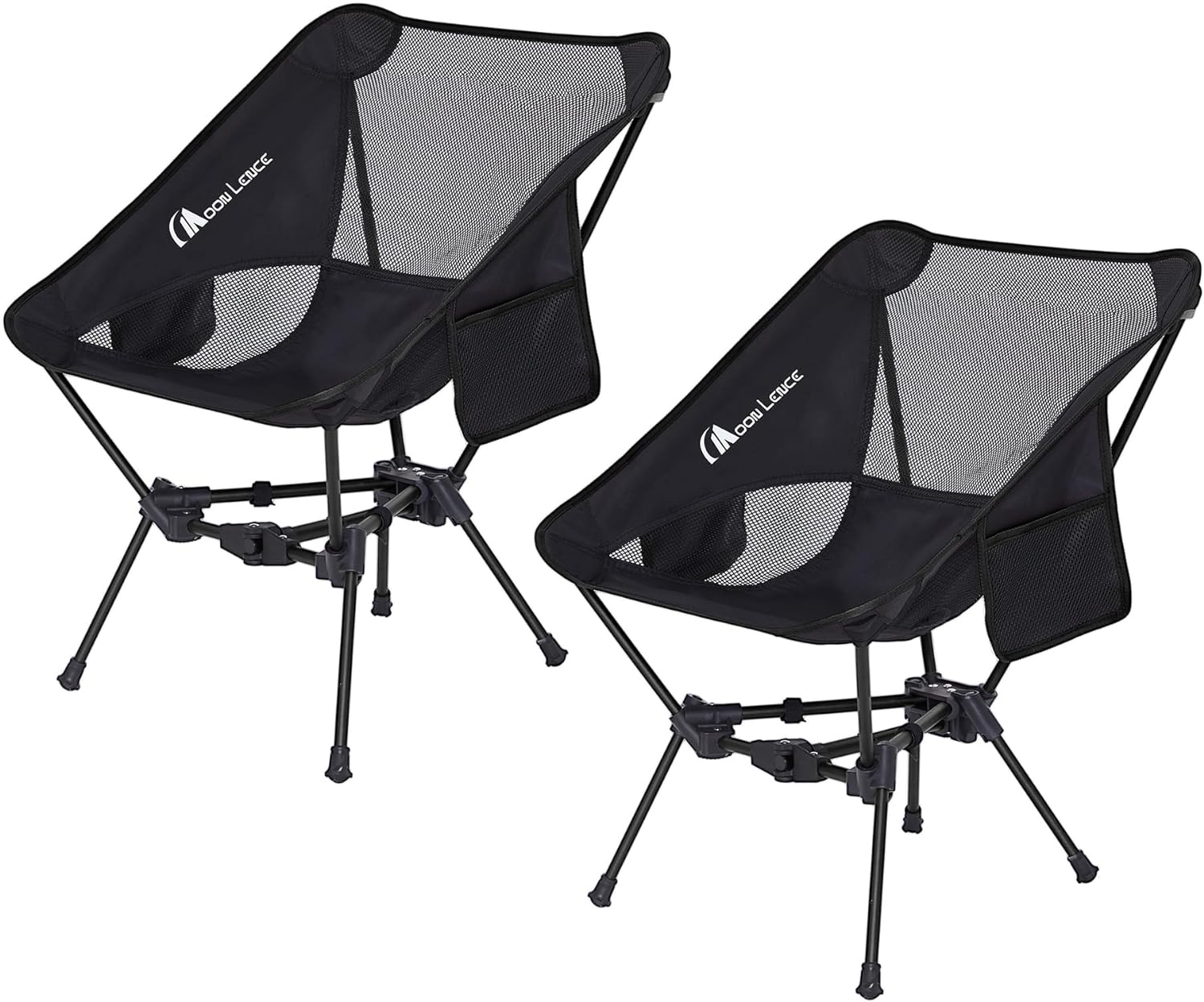 MOON LENCE Portable Camping Chair Backpacking Chair - The 4th Generation Ultralight Folding Chair - Compact, Lightweight Foldable Chairs for Hiking Mountaineering, Beach, 2 Pack