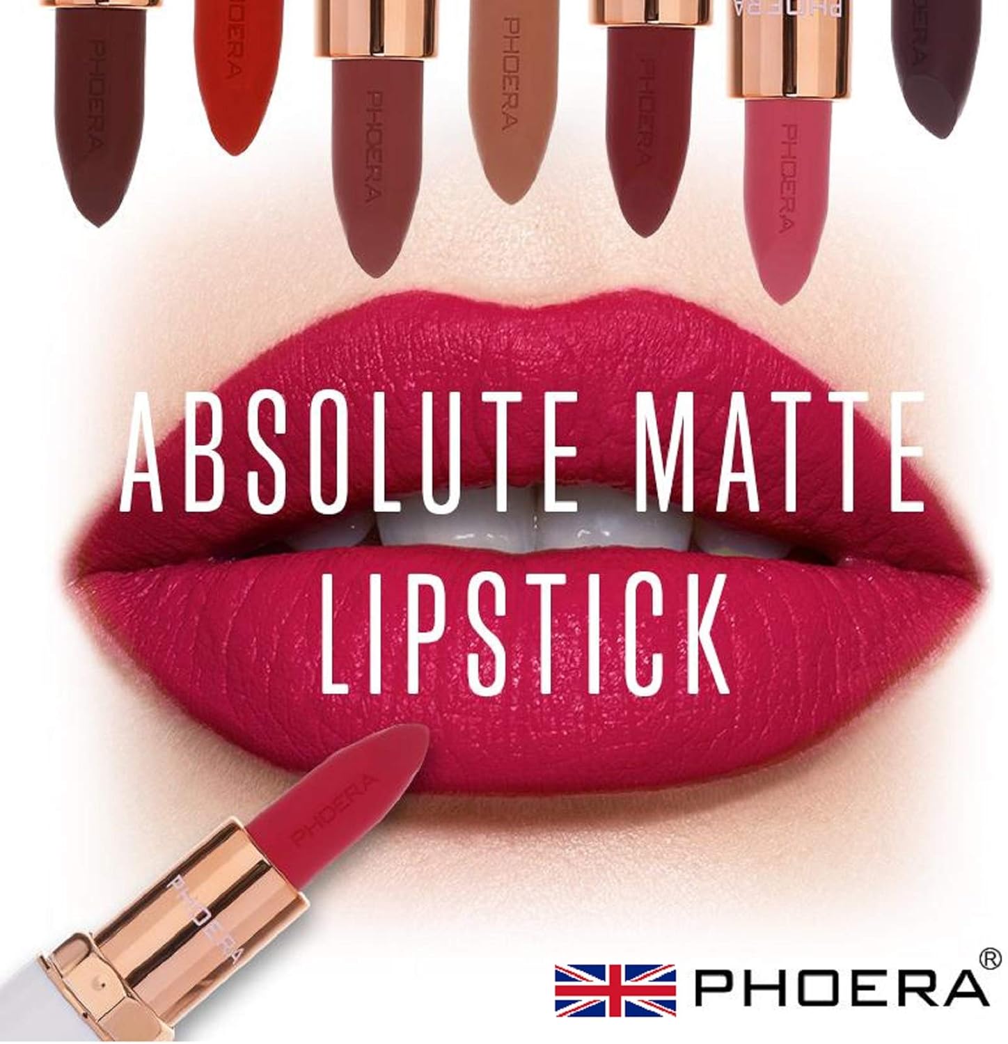 Phoera ABSOLUTE VELVET MATTE LIPSTICK LONG LASTING WATERPROOF PIGMENT MAKEUP (104 Party)