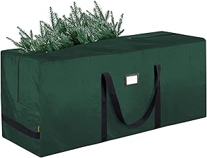 BALEINE 9 ft Christmas Tree Storage Bag, Heavy Duty Extra Large Artificial Christmas Tree Bag with Reinforced Handles and Dual Zippers Wide Opening (Green, 9 ft)