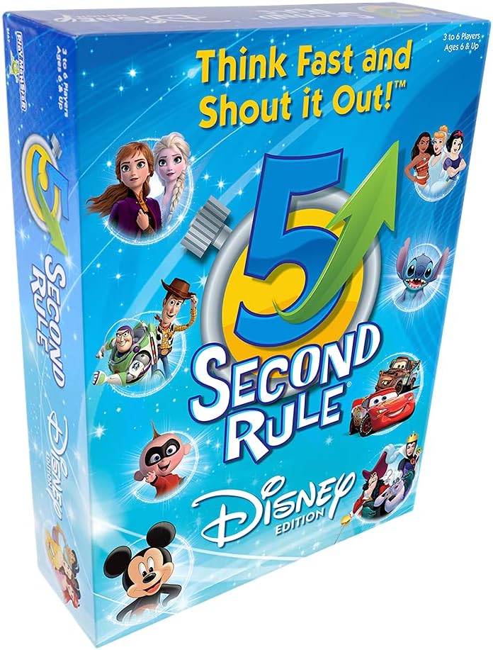 5 Second Rule Disney Edition  Fun Family Game About Your Favorite Disney Characters  Ages 6 