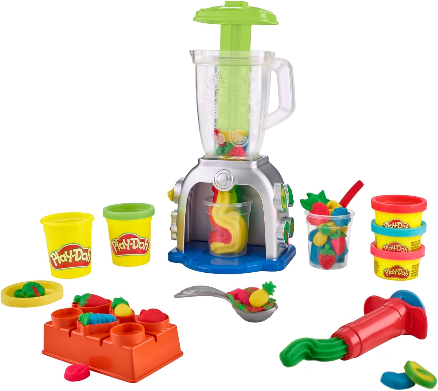 Play-Doh Swirlin' Smoothies Toy Blender Playset, Play Kitchen Appliances, Kids Arts and Crafts Toys for 3 Year Old Girls and Boys and Up