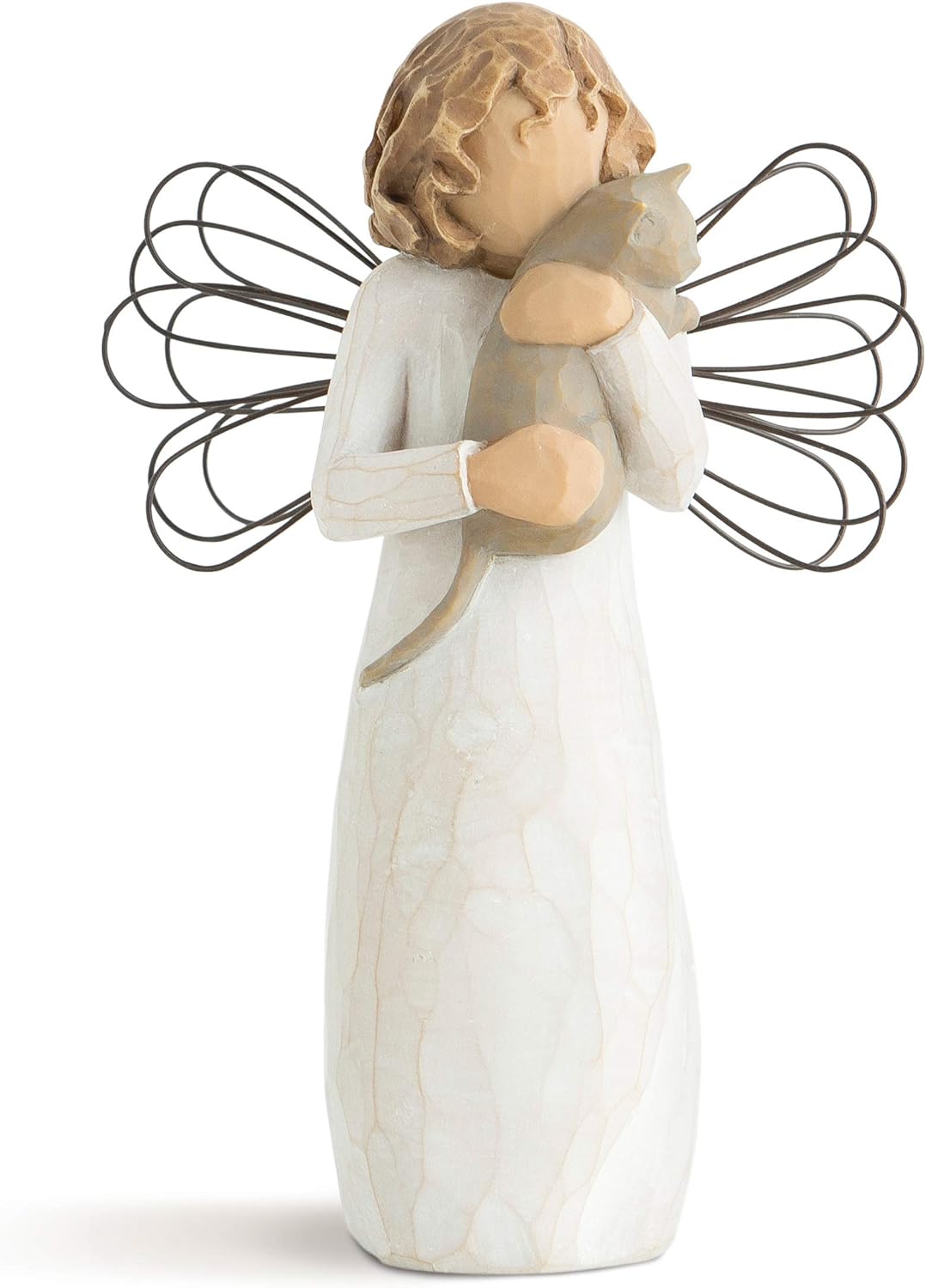 Willow Tree with affection Angel, I Love Our Friendship!, Gift to Celebrate Loving Pets and Cat Lovers, Sculpted Hand-Painted Figurine