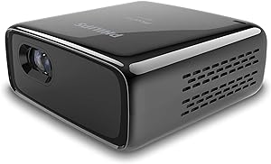 Philips PicoPix Micro Projector, LED DLP, 1h30 Battery Life, Wi-Fi Screen Mirroring