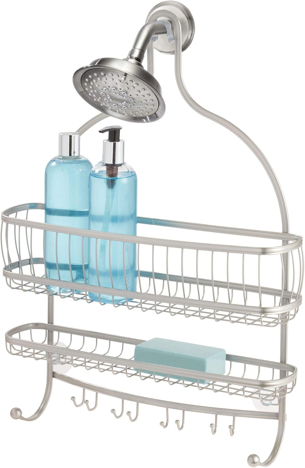 iDesign York Lyra Jumbo Hanging Shower Organizer - 16 x 4 x 22.5, Satin