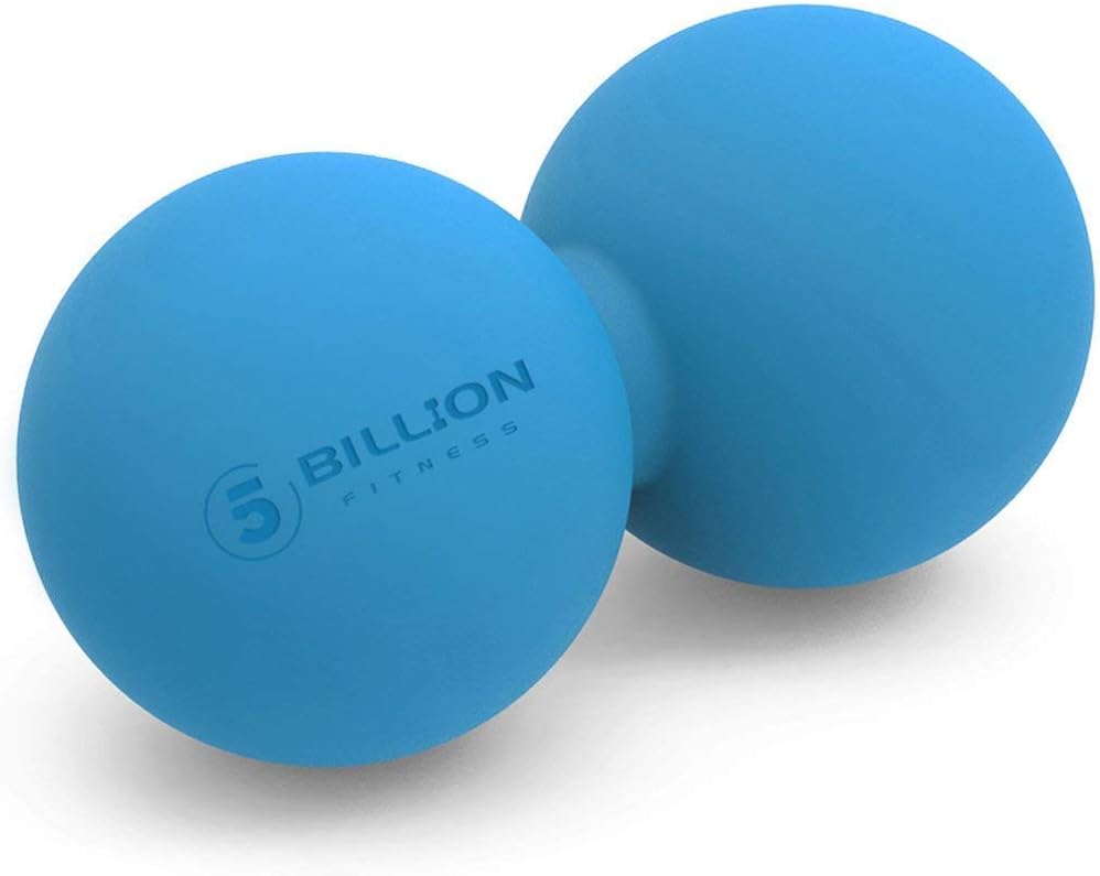 5BILLION Peanut Massage Ball - Double Lacrosse Massage Ball & Mobility Ball for Physical Therapy - Deep Tissue Massage Tool for Myofascial Release, Muscle Relaxer, Acupoint Massage (blue)