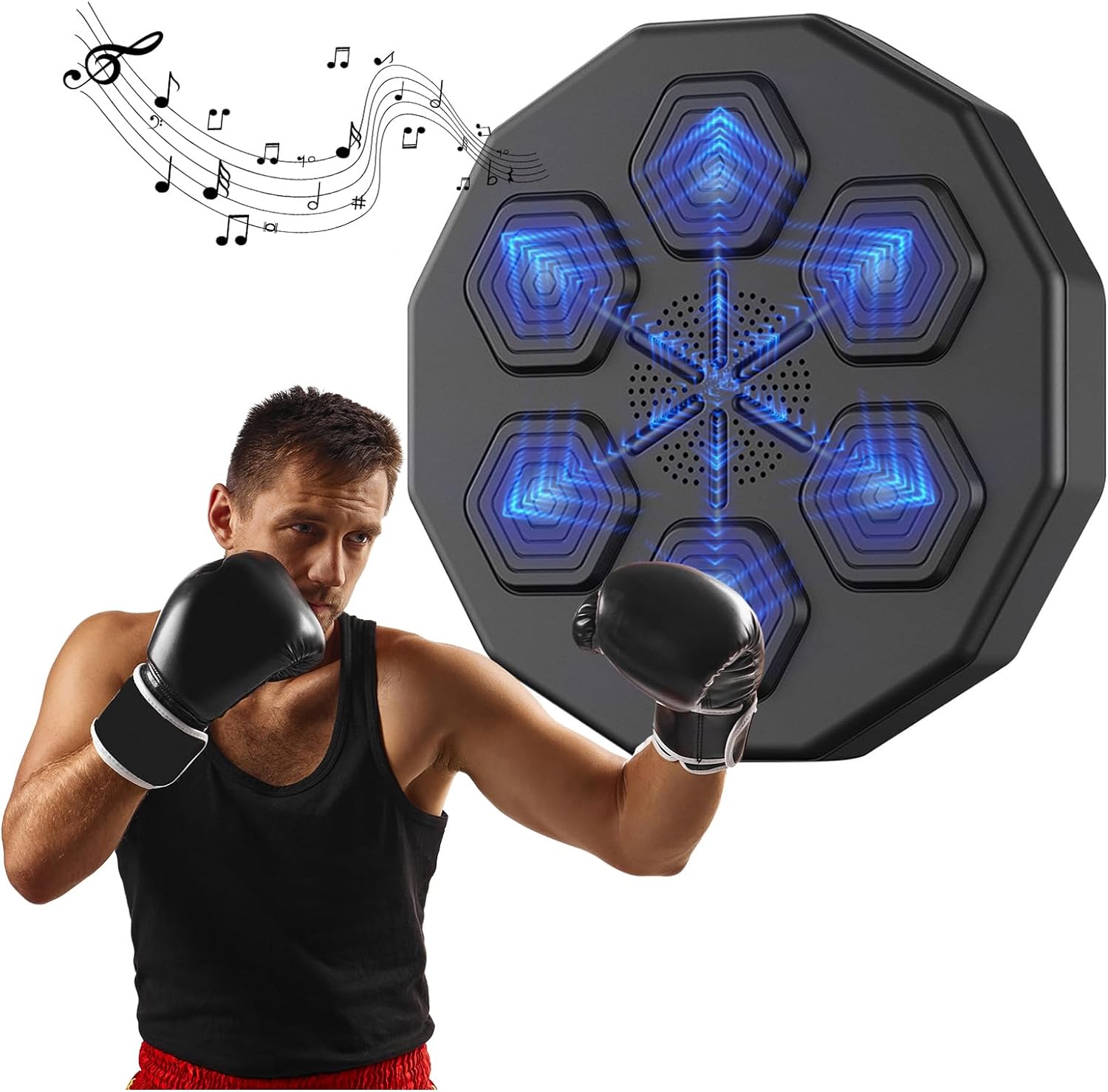 Electronic Music Boxing Machine for Kids, Smart Boxing Game, Boxing Training Equipment, Target Workout Boxing Trainer,Wall Mounted Punching Pad Machine