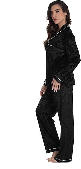 Just Love Velvet Velour Womens Pajama Pants Set Soft Pajamas for Women