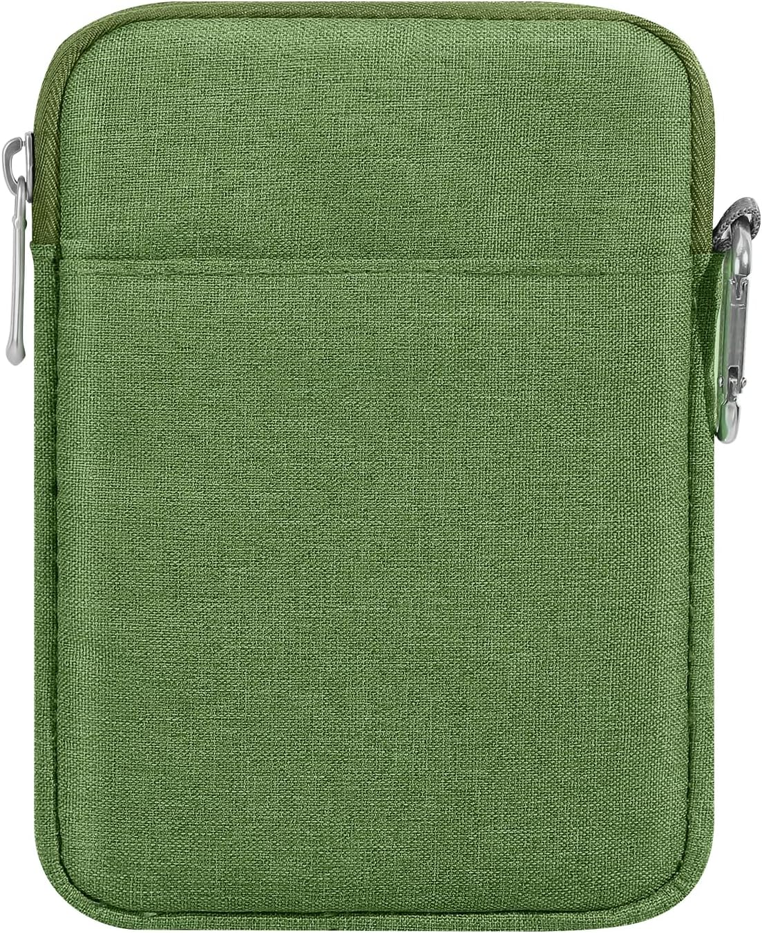 MoKo 6-7 Inch Kindle Sleeve Bag, Protective Nylon Cover Compatible with Kindle Paperwhite 2021, Fire 7 2022, All-New Kindle/Kids (11th Generation) 2022, Kindle Oasis E-Reader, Grass Green