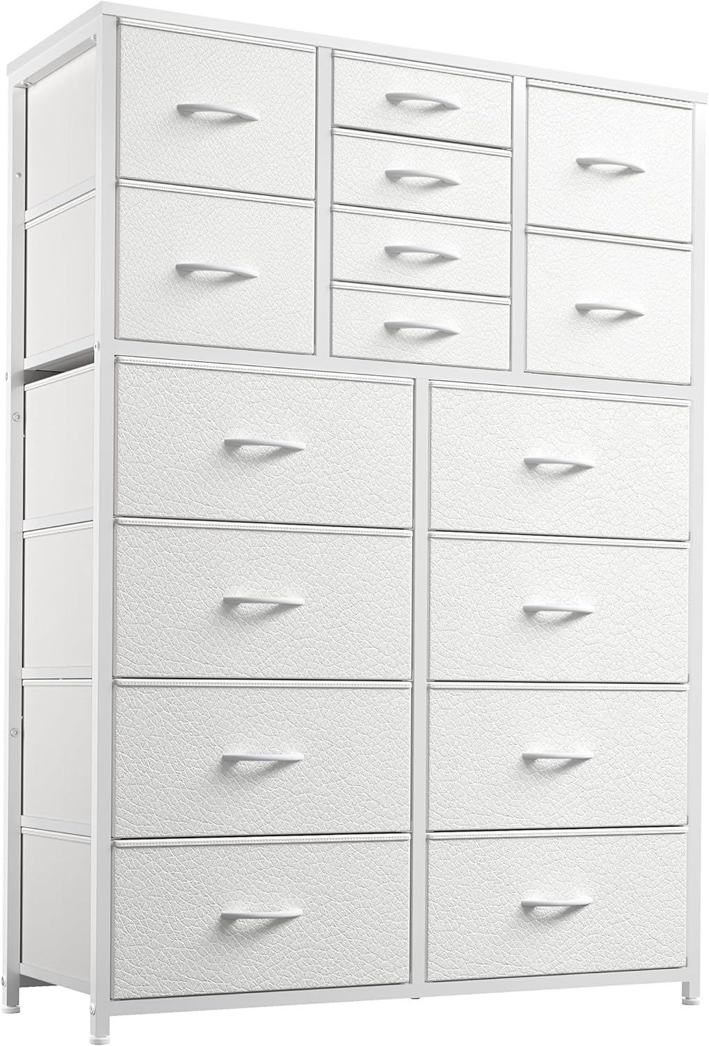 EnHomee Dresser, White Dresser for Bedroom with 16 Drawers, Tall Dressers & Chests of Drawers, White Dresser for Bedroom, Dresser Organizer, Dressers Bedroom Furniture with Drawer for Closet Entryway