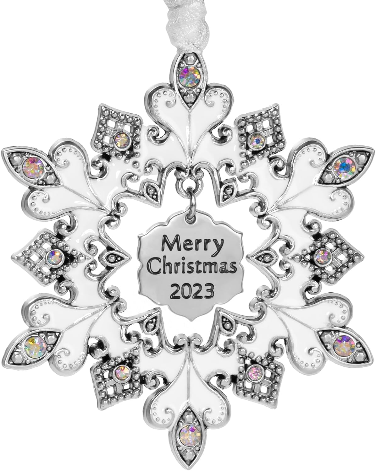 Laraine+Christmas+Tree+Ornaments+%ef%bf%bdC+2023+Decorative+Hanging+Pendant+of+Car+Charm+Holiday+Keepsake+Gift+Home+Decor+(Snowflake+(2023))