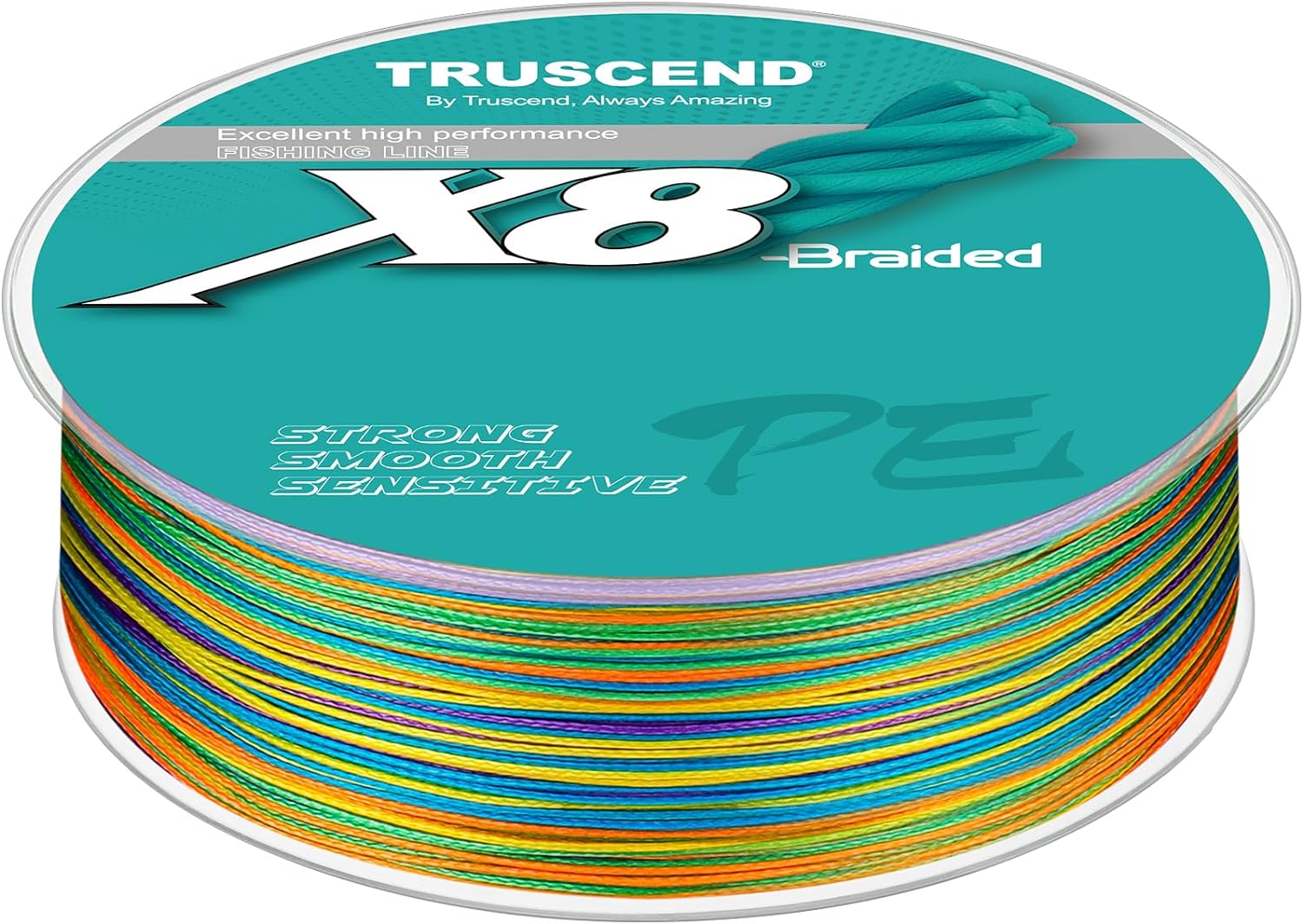 TRUSCEND X8 Braided Fishing Line, Durable and Valuable PE Braid Line for Professional, More Thinner More Smoother Performance for Casting Well, Must-Have Freshwater Fishing Gear, Fishing Gift for Men