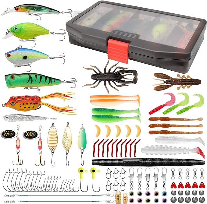 TRUSCEND Widely Used Fishing Bait Rigs Worth Ever Penny, Selected Fishing Lures & Tackle Kit for Starter Freshwater Fishing, Economic/Giftable/Premium Fishing Gear Set Available, Perfect Fishing Gifts