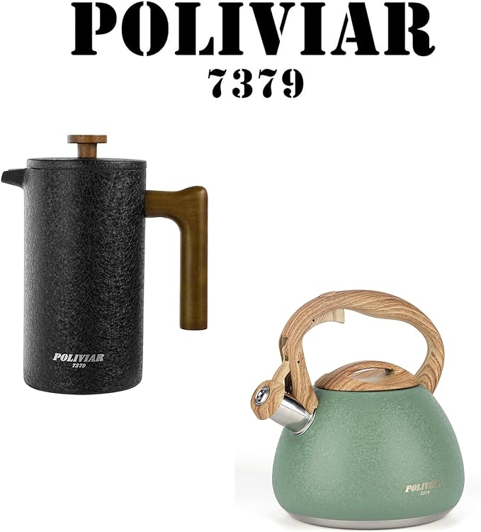 POLIVIAR French Press Coffee Maker & Tea Kettle