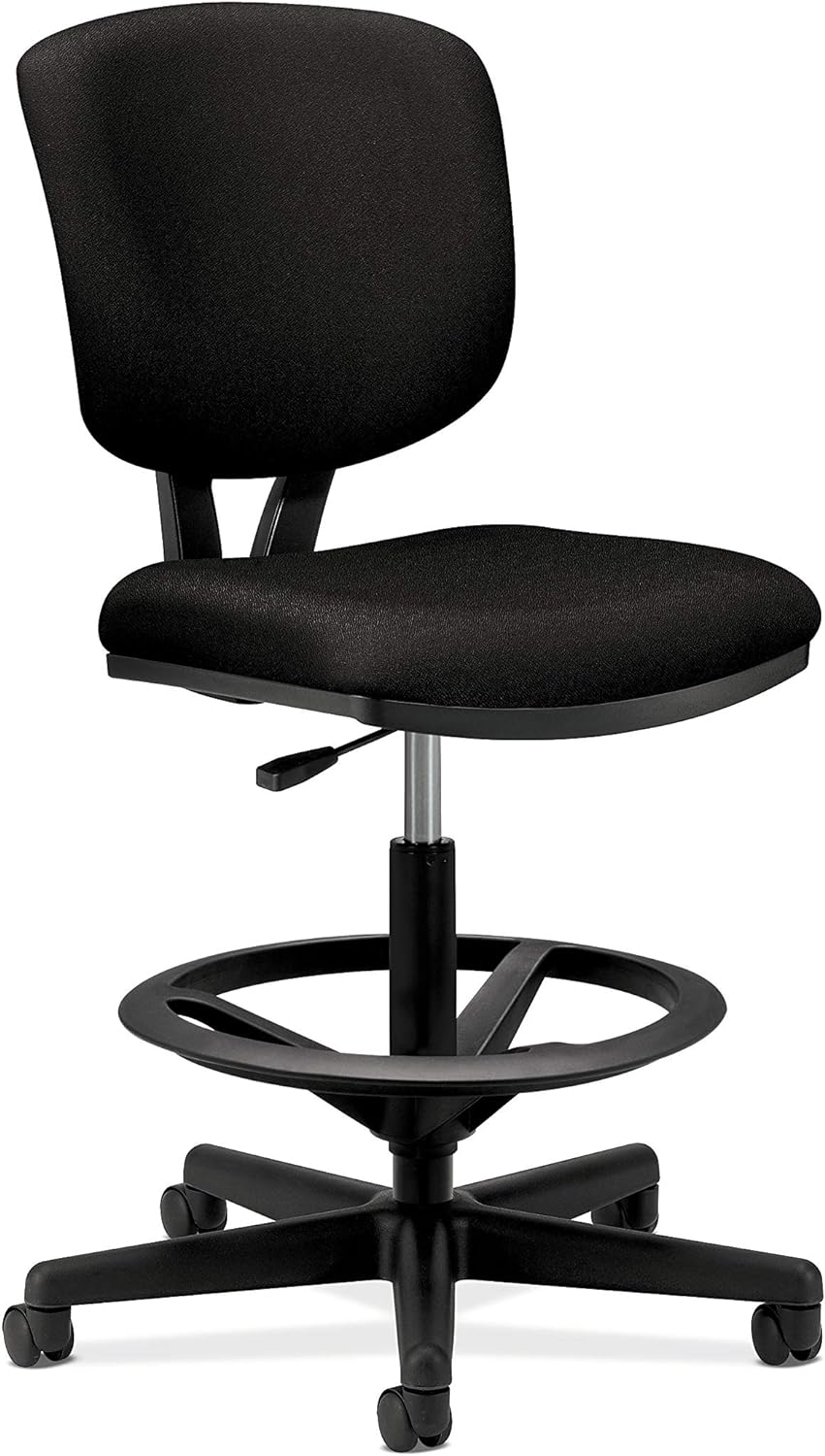 HON+Stool%2c+Black+Volt+Fabric+Office+Chair+Sit-to-Stand+Seating%2c+Foot+Ring%2c+250lb+Max+Weight+with+Wheels+for+Computer%2fDesk