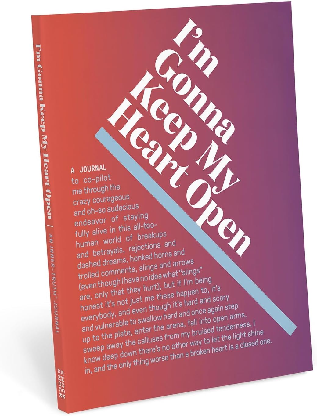 Knock Knock I'm Gonna Keep My Heart Open Inner-Truth Journal Writing Journals & Self-Care Notebooks, 7 x 9.5-inches