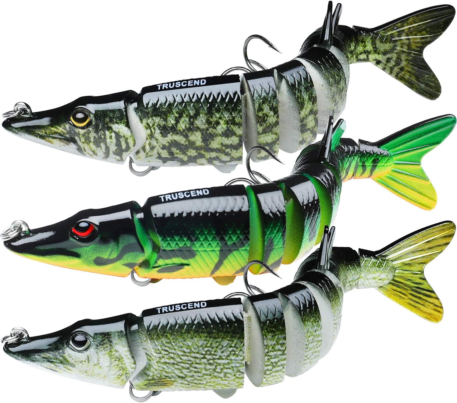 TRUSCEND Fishing Lures for Freshwater and Saltwater, Lifelike Swimbait for Bass Trout Crappie, Slow Sinking Bass Fishing Lure, Amazing Fishing Gifts for Men, Must-Have for Family Fishing Gear