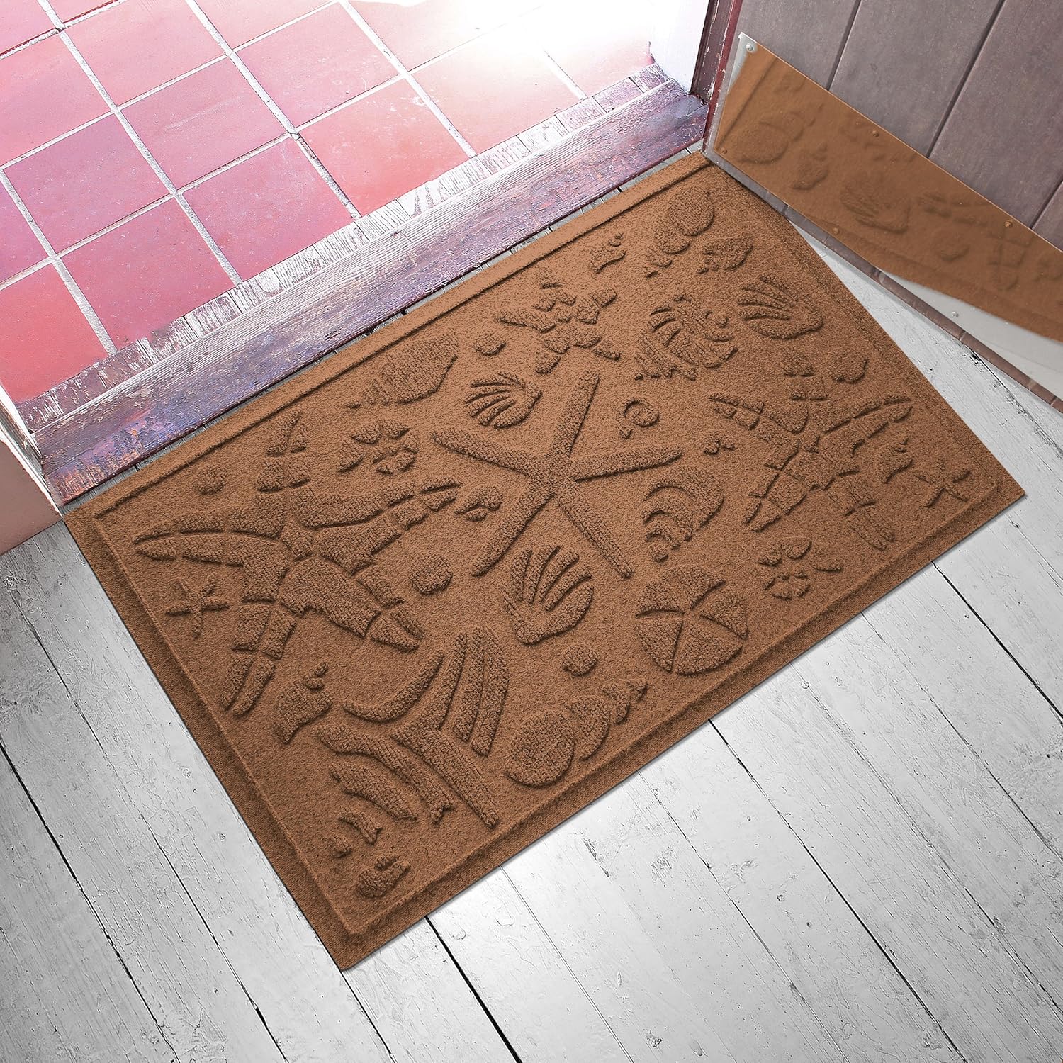 Aqua Shield Beachcomber Doormat, 2 x 3, Dark Brown