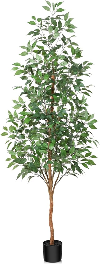 This Fake Ficus is very realistic looking, beautifully made, & looks great in our living room.