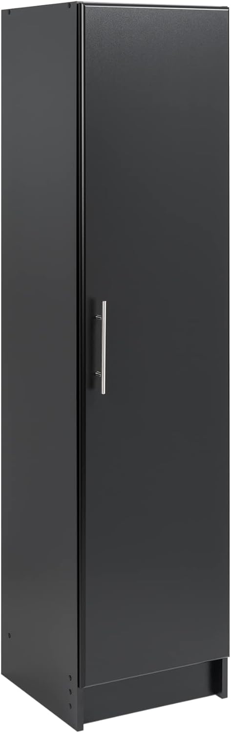 Prepac Elite 16 Storage Cabinet, Black Storage Cabinet, Bathroom Cabinet, Pantry Cabinet with 2 Adjustable Shelves, 16 D x 16 W x 65 H, BEB-1664