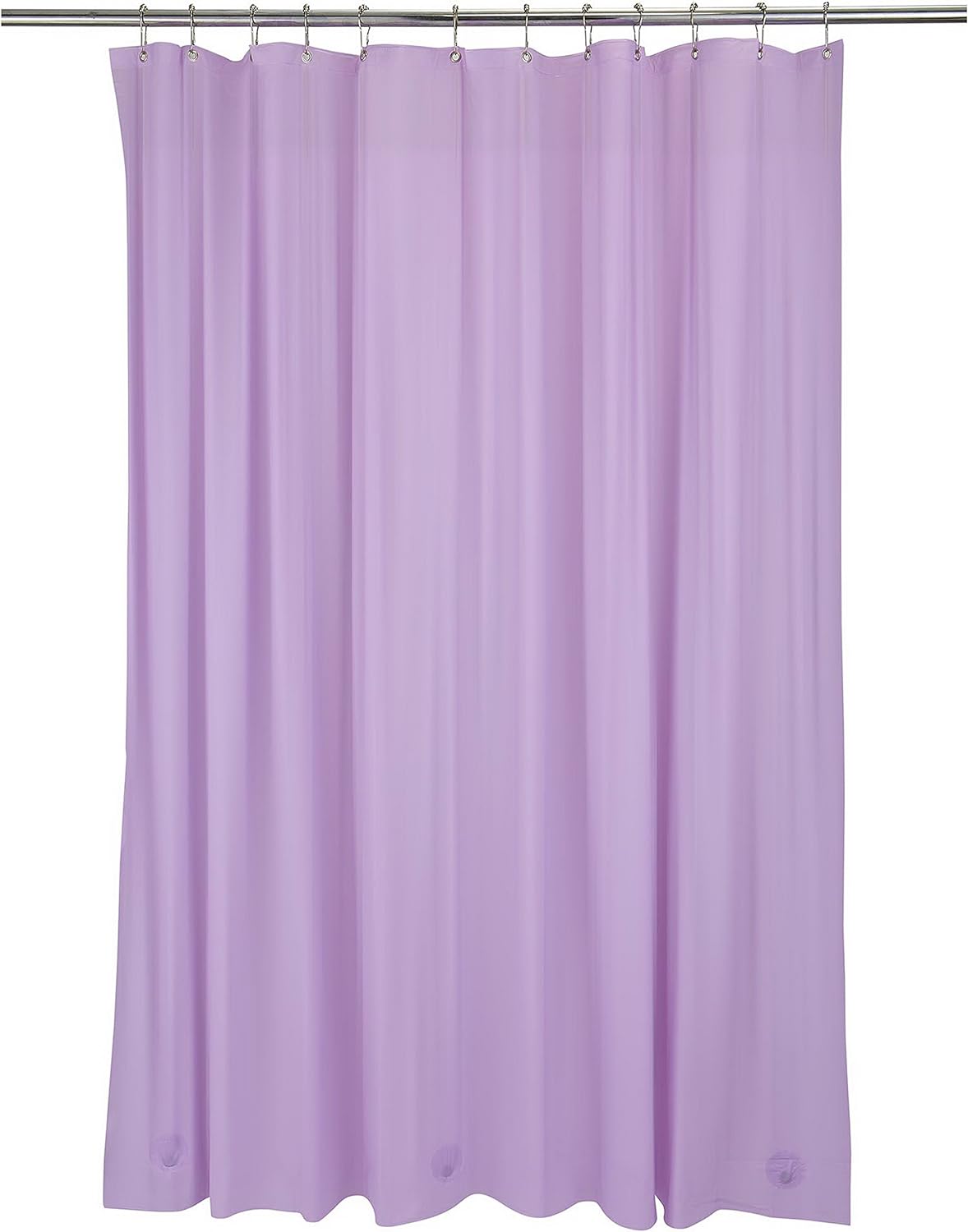 Bath Bliss Heavy Shower Curtain Liner | Dimensions: 72" L x 0.16" W | PVC | 3 Large Magnets | Transparent | Long Lasting | Bathroom | Clean| Purple