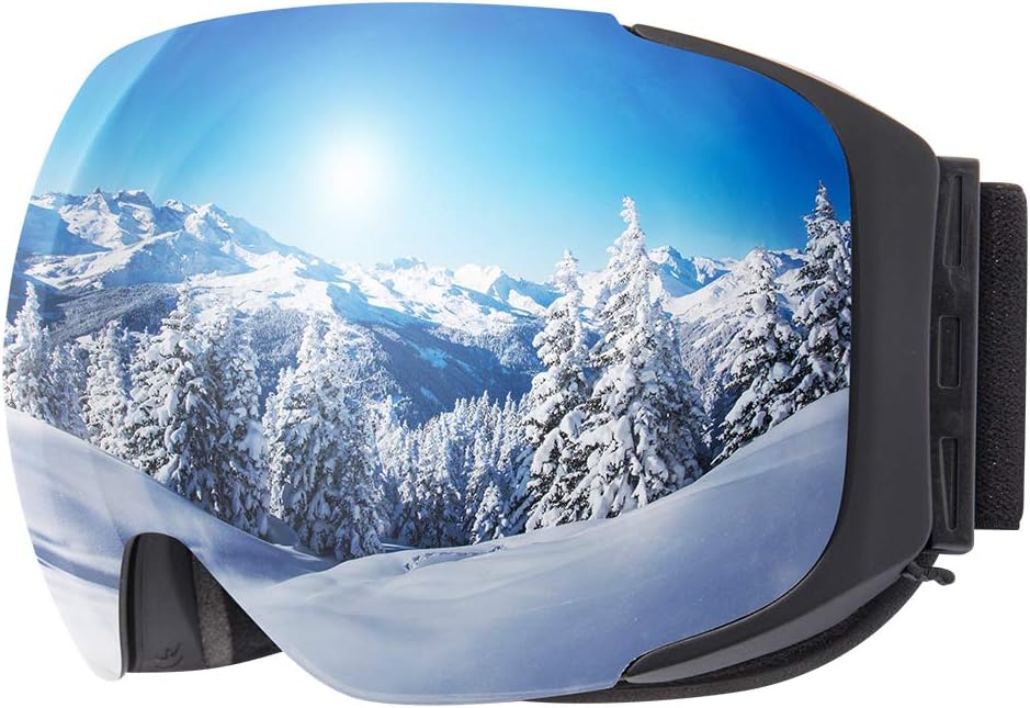 COPOZZ Ski Goggles, G2 Magnetic Snowboard Goggles, Polarized OTG UV400 Skiing Goggles for Options
