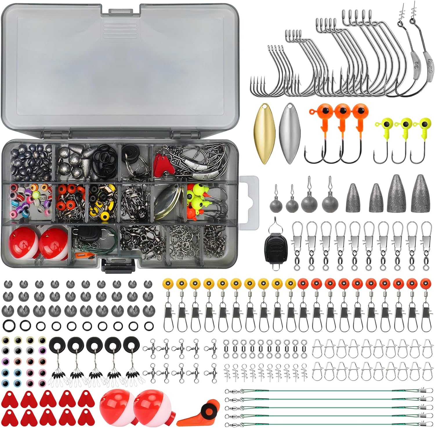 TRUSCEND Widely Used Fishing Bait Rigs Worth Ever Penny, Selected Fishing Lures & Tackle Kit for Starter Freshwater Fishing, Economic/Giftable/Premium Fishing Gear Set Available, Perfect Fishing Gifts