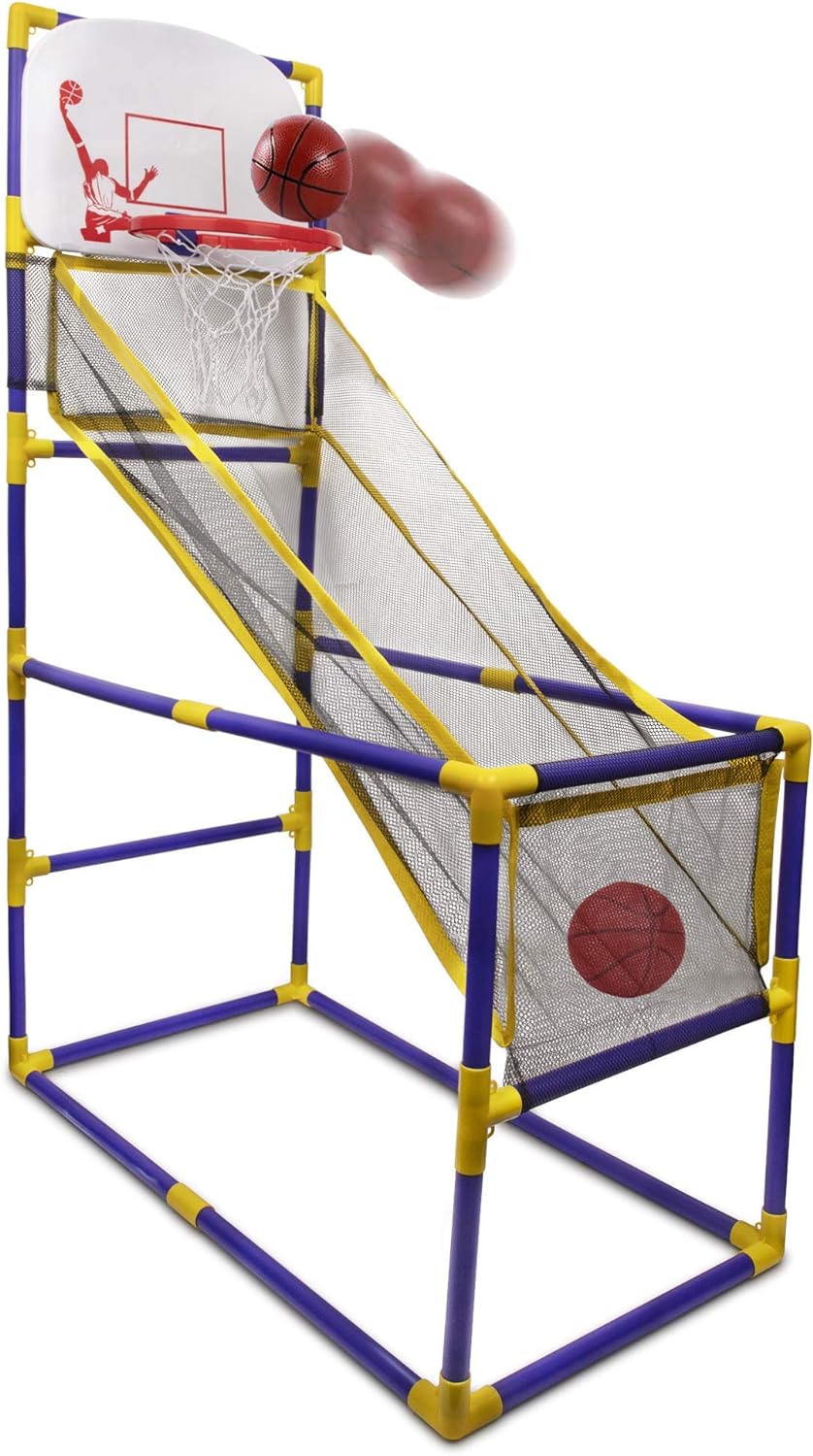 Point Games The Boomer Basketball Hoop Game, Indoor or Outdoor Arcade Sport Toy, Easy to Install, Fun and Entertaining for All Ages