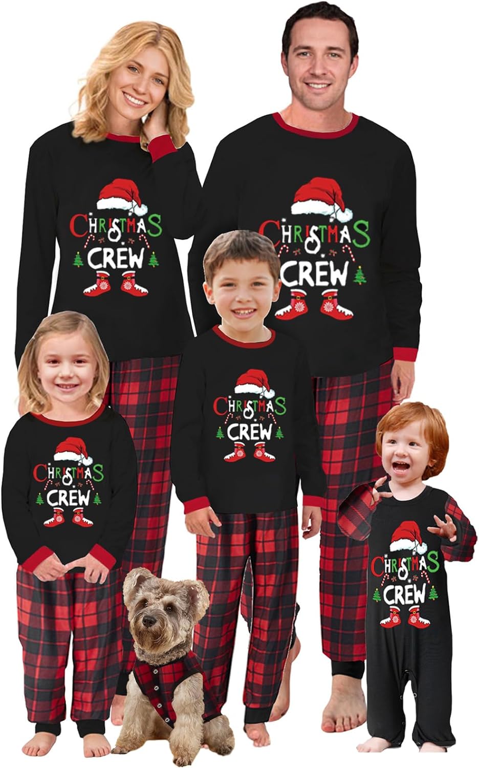 OAKFashion Christmas Family Pajamas Sets, Christmas Family Matching Pajamas Sleepwear Pjs