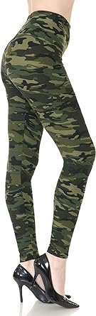 Leggings Depot High Waisted Camouflage & Multiple Print Leggings for Women - Reg, Plus, 1X3X, 3X5X